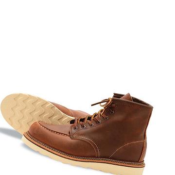 Red Wing Classic Moc Heritage 6-Inch in Rough & Tough Leather Men's Boots Brown | ZA 215YXF